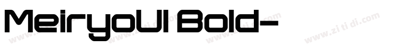 MeiryoUI Bold字体转换